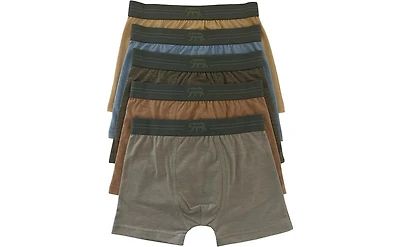 Bearpaw Boys 5-Pack Cotton Boxer Briefs, Stormy Weather,Large