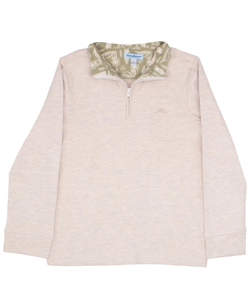 Tommy Bahama Big Boys Quarter-Zip Long Sleeve Knit Shirt