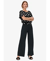 ellos Women's Wide Leg Soft Pants