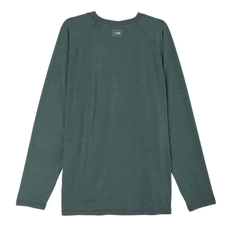 Snapper Rock Men's Kiwi Green Ls Outbound Tee