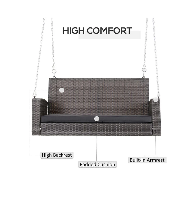 Outdoor Patio Swing for Garden, Deck, or Porch Seating