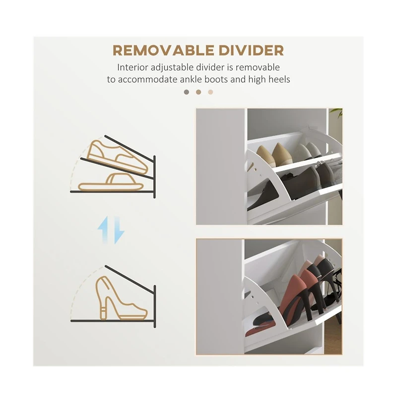 Slickblue Multi-Room Wooden Shoe Storage Cabinet with Shelves