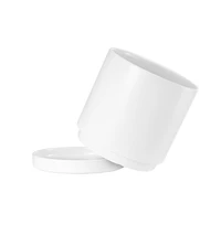 Slickblue Cylinder Ceramic Pot with Saucer for Plants and Home Decor