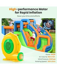 680W Air Blower Air Pump Fan with Convenient Handle and Ground Stakes-680W