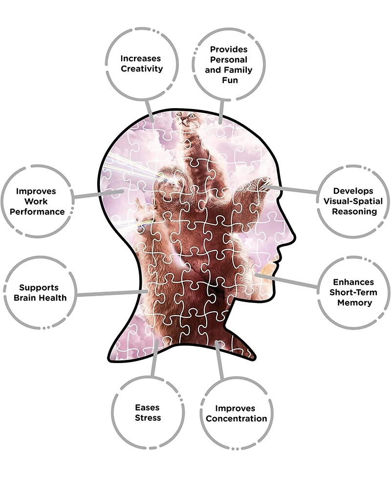 Nmr Distribution Random Galaxy Laser Eyes Cat Sloth Llama 500 Piece Jigsaw Puzzle