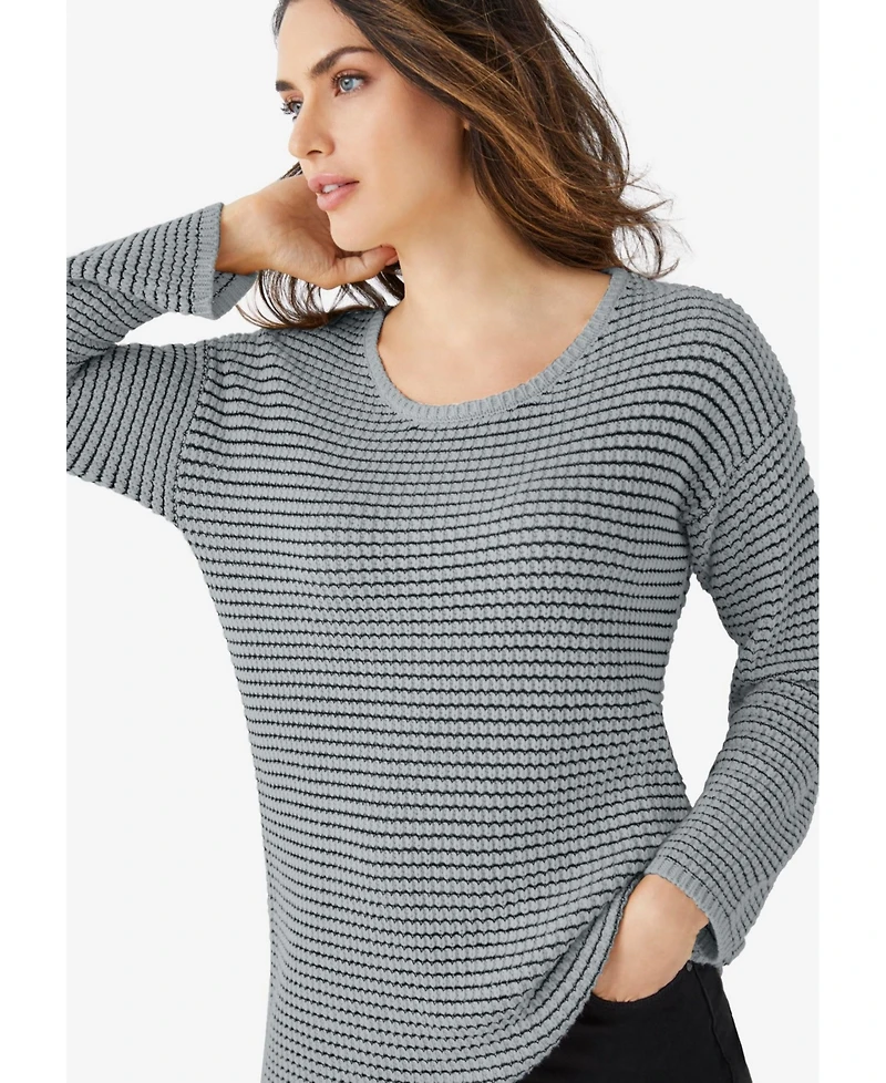 ellos Women's Plus Chunky Knit Sweater
