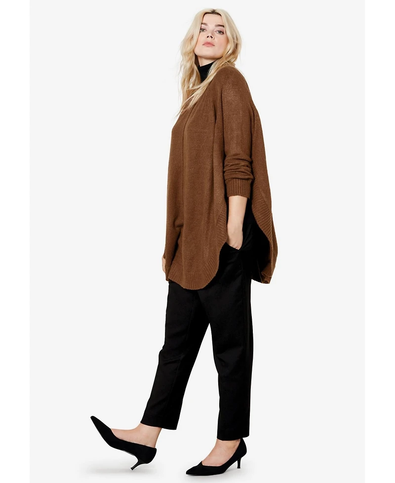 ellos Women's Poncho Sweater