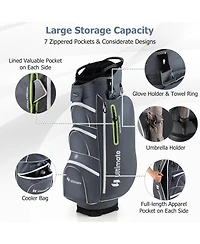 Mecale 9.5 Inch Lightweight Golf Cart Bag with 15 Way Top Dividers