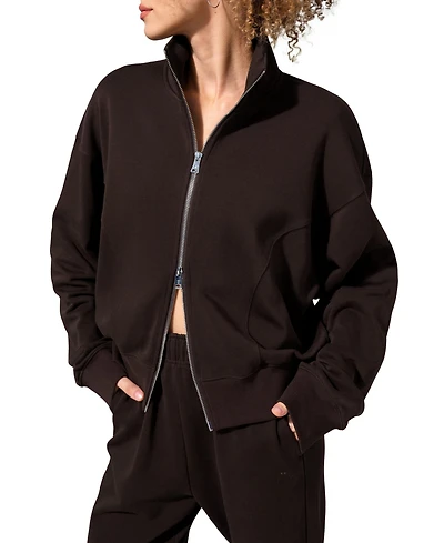 Lilysilk Silkerry Oversized Heirloom '89 Zip Stand Collar Jacket