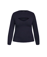 City Chic Women's Rina Ribbed Shrug Cami Sweater