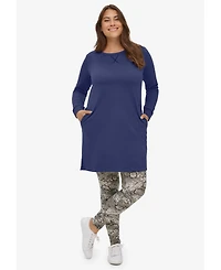 ellos Plus French Terry Tunic Dress