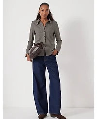 Hush Women's Fitted Check Jersey Shirt