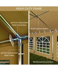 Outsunny 20' x 40' Large Party Tent with Removable Window Sidewalls
