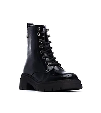 Women's Patent Leather Combat Booties By Xti