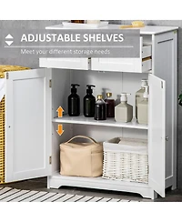 Slickblue Compact Bathroom Storage Cabinet for Small Spaces