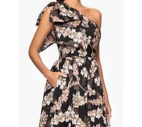 Betsy & Adam Women's One-Shoulder Dress