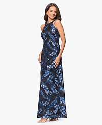 Betsy & Adam Women's Floral Print Halter Dress