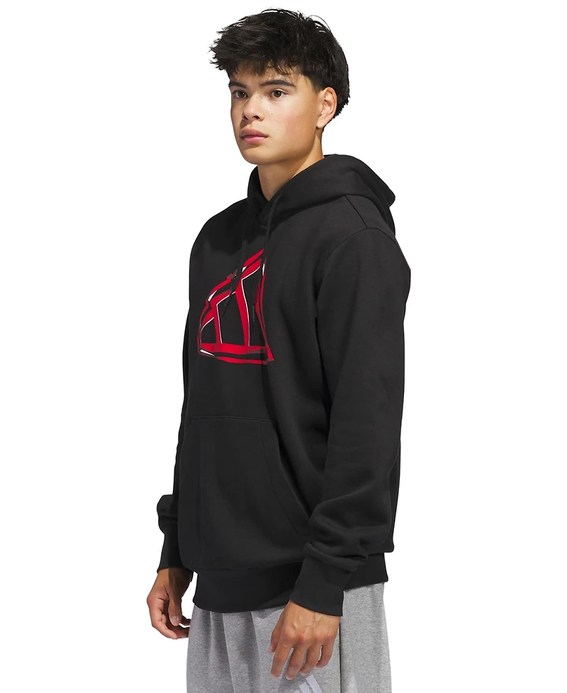 adidas Men's Graphic Big Logo Sportswear Hoodie