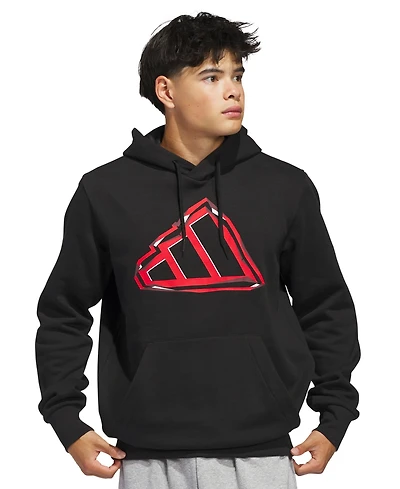 adidas Men's Graphic Big Logo Sportswear Hoodie