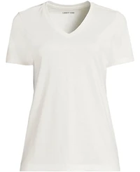 Lands' End Women's Tall Relaxed Supima Cotton V-Neck T-Shirt