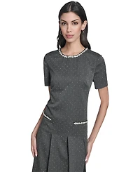 Eliza J Women's Drop Waist Short-Sleeve Dress