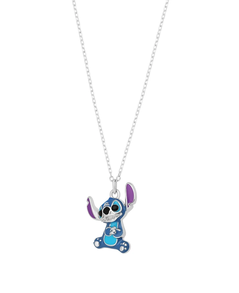 Disney 2-Piece Stitch Necklace and Earrings Set in Sterling Silver