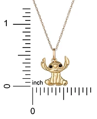 Disney Stitch Pendant Necklace in 10K Yellow Gold