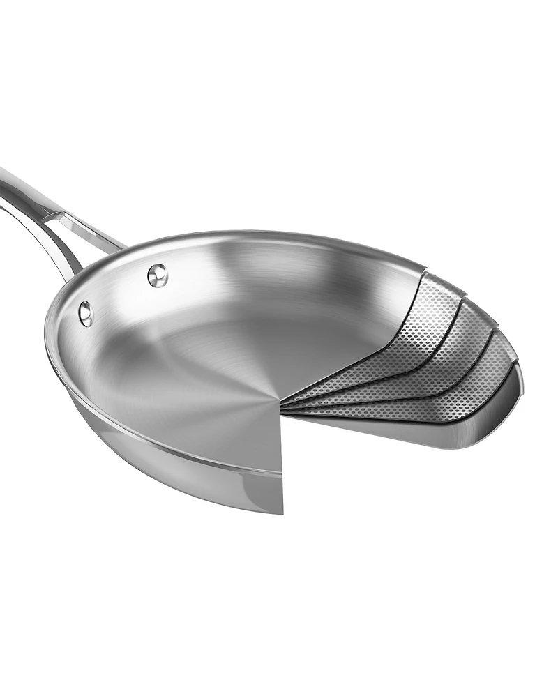 Calphalon Premier Stainless Steel 3-Piece Fry Pan Set