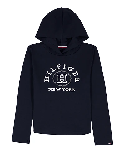 Tommy Hilfiger Girls 7-16 Rib Popover Long-Sleeve Hoodie