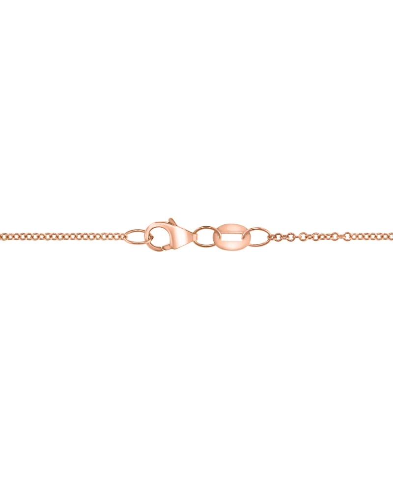 Effy Collection White Diamond (1/3 ct. t.w.) and Black Diamond Accent (0.008 ct. t.w.) Pendant Necklace in 14K Rose Gold
