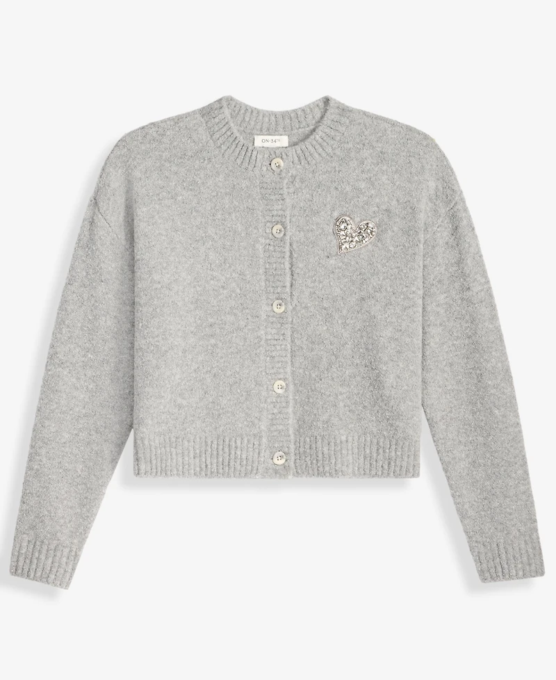 On 34th Women's Embellished Heart Cardigan Sweater, Macy's Exclusive