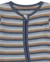 Calvin Klein Baby Boys Zip-Front Footed Coverall