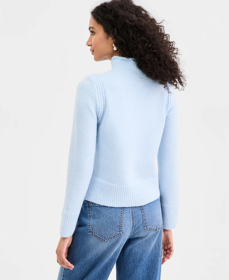 On 34th Women's Roll Mock-Neck Sweater, Macy's Exclusive