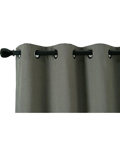 Kate Aurora Oversized Grommet Top Window Valances - Aqua