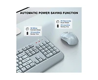 Risokeys-Wireless Combo, 2.4G Full Size Keys Keyboard With Wrist Rest And 3