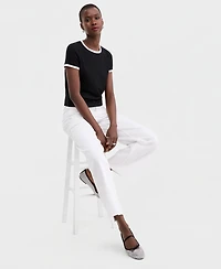 On 34th Women's Knit Short-Sleeve Trim Top, Macy's Exclusive