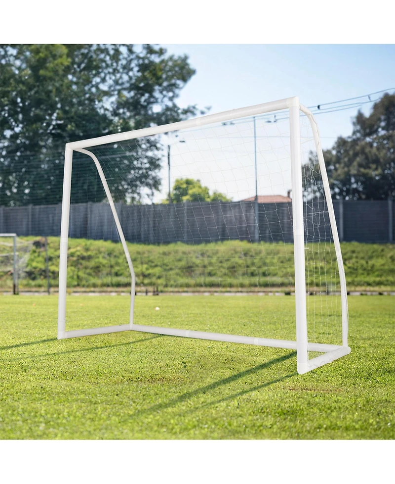 Sugift Outdoor Recreation & Sports Gear 8' x 6' Soccer Goal with Ground Stakes and Soccer Cones