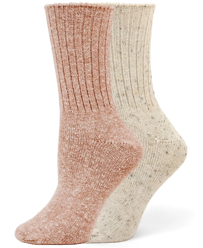 Hue Women's 2-Pack Tweed Rib Boot Socks