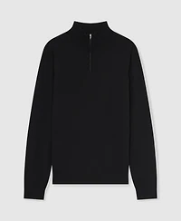 Reiss Men's Merino Wool Half-Zip Funnel Neck Sweater