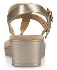 Journee Collection Women's Bianca Double Buckle Platform Wedge Sandals
