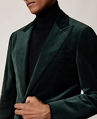 Reiss Men's Single-Breasted Velvet Slim-Fit Blazer