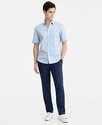 Alfani Men's Thomas Short-Sleeve Cotton Geo Shirt, Macy's Exclusive