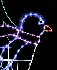 Puleo International Skiing Penguins with Tree Christmas Outdoor Decor, Set of 3