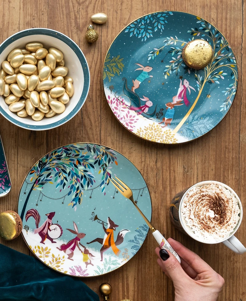 Portmeirion Sara Miller Woodland Tales Plates, Set of 4, Service For 4