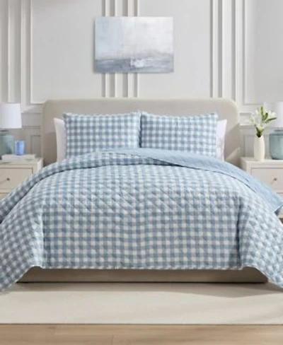 Vcny Home Gingham Microfiber Quilt Sets