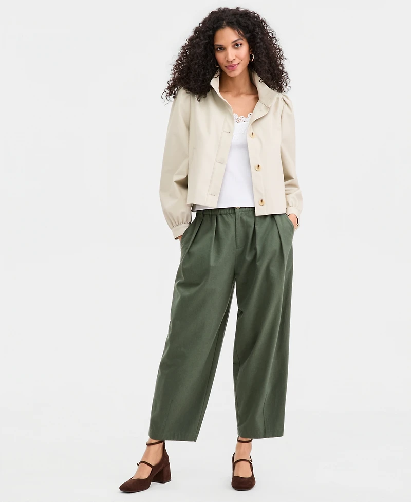 On 34th Women's Woven Solid Cropped Jacket, Macy's Exclusive