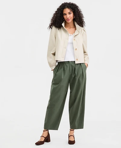 On 34th Women's Woven Solid Cropped Jacket, Macy's Exclusive
