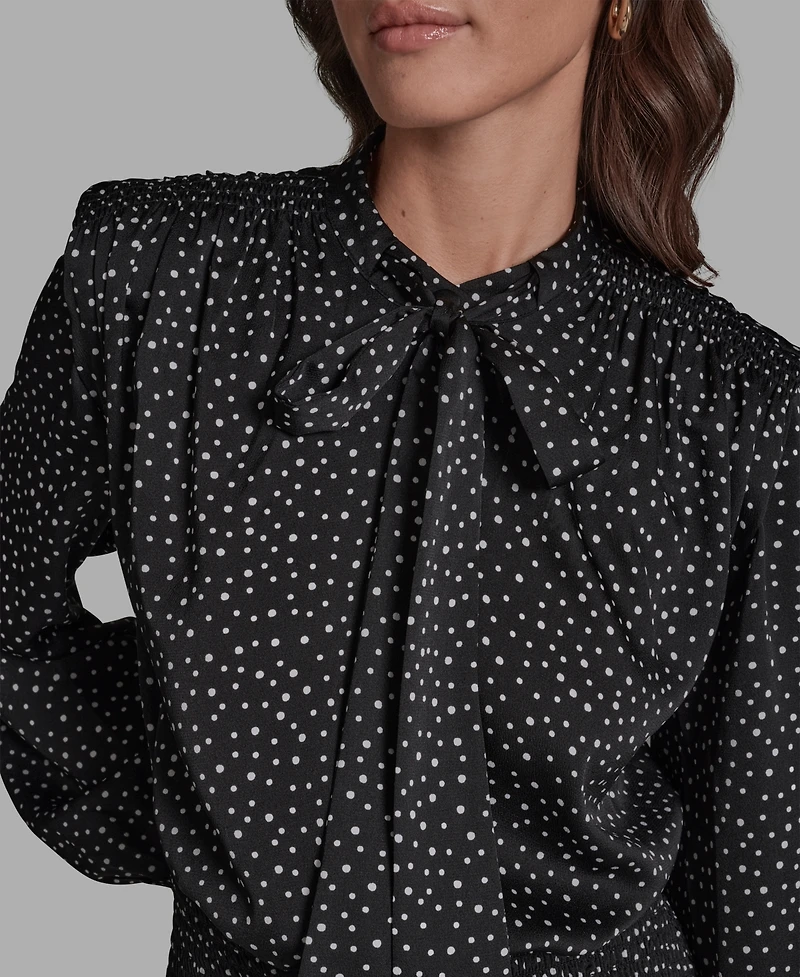 Bcbg Women's Hammered Satin Smocked Dress