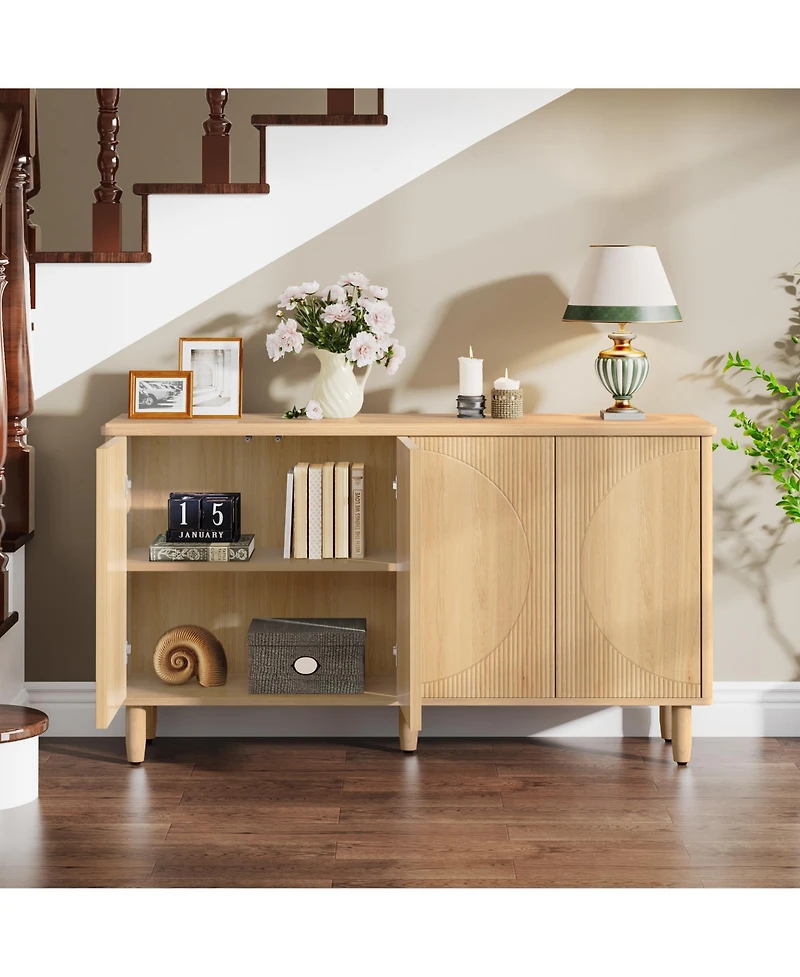 Tribesigns Buffet Cabinet Sideboard with Storage, Large Storage Cabinet Sideboard Buffet Table