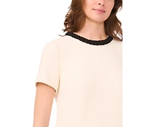 CeCe Women's Short-Sleeve Tweed Dress